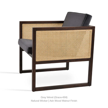 Cube Wood Wicker Lounge Armchair by SohoConcept - New
