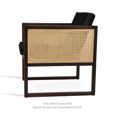 Cube Wood Wicker Lounge Armchair by SohoConcept - New