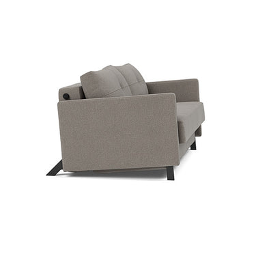 Compact full sleeper sofa for apartments in Mixed Dance Grey fabric