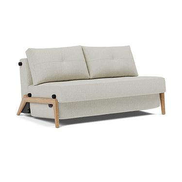 Innovation Living Cubed full size sleeper sofa upholstered in 527 Mixed Dance Natural
