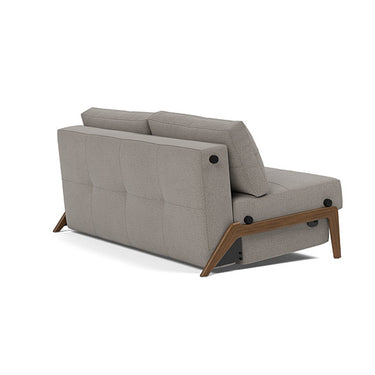 Cubed Queen sleeper sofa with 521 Mixed Dance Grey upholstery in a contemporary living room