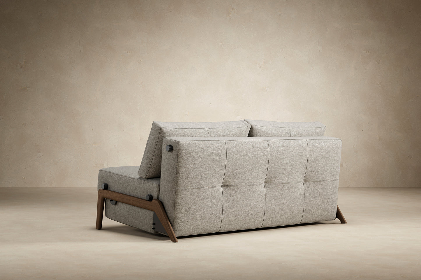 Innovation Living Cubed Queen Sofa Bed With Dark Wood Legs