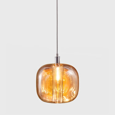 Viso Cubie crystal cube pendant in Amber, product photo