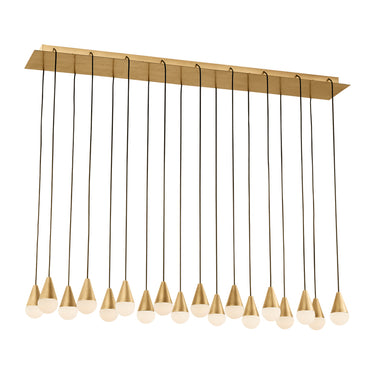 Modern alabaster pendant chandelier: Visual Comfort Cupola SLCH51630. Ideal for high ceilings, with field-cuttable cords and customizable configurations.
