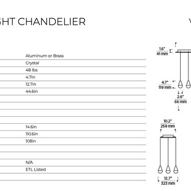 Modern Long Pendant Lighting - Cupola 27 Light Linear Arrangement

