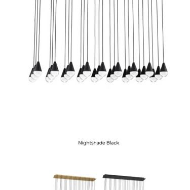 Adjustable Height 27 Light Linear Chandelier - Cupola LED System
