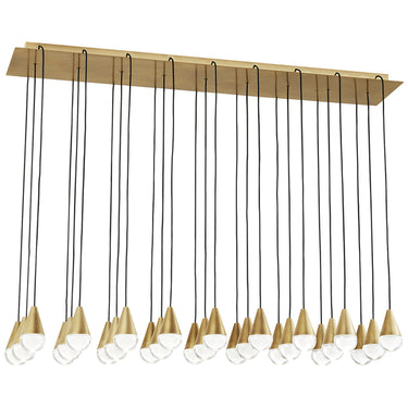 Contemporary 27 Light Linear Hanging Light - Cupola by Visual Comfort, Brass Finish