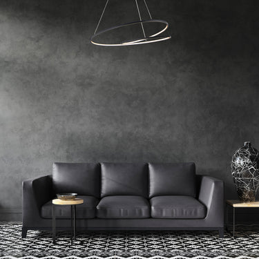 ET2 Cycle spiral loop pendant in Black, lifestyle view 6