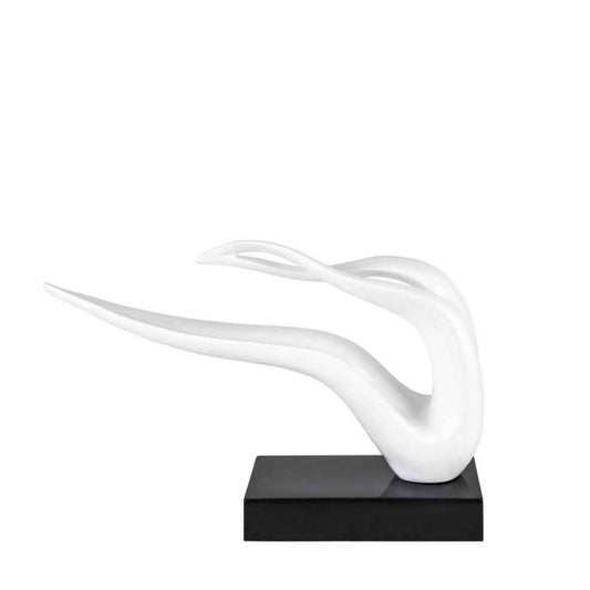 Finesse Decor Saggita Abstract Sculpture - White
