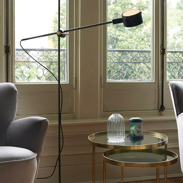Designer modern G.O. floor lamp by Giuseppe Ostuni for living room and office