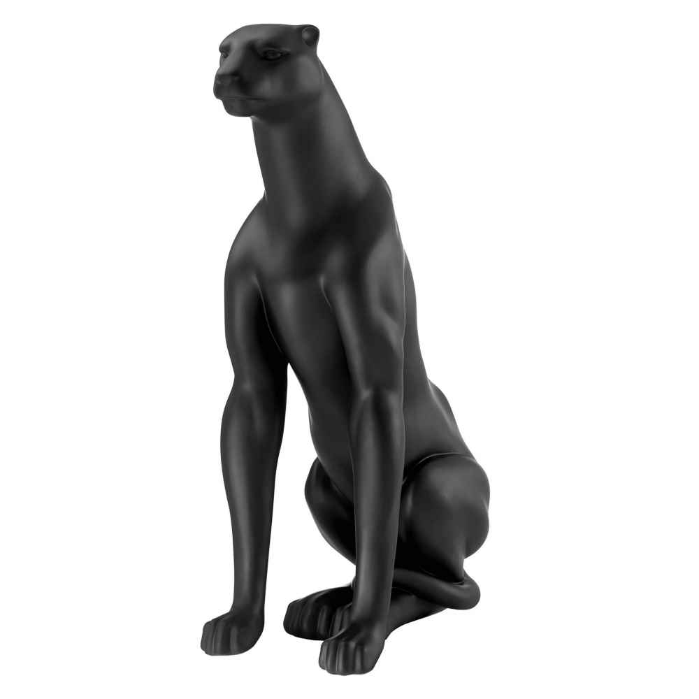 Matte Black Panther Sculpture | Finesse Decor