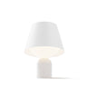 Dude Marble Table Lamp – Carrara White Marble, Matte White Shade