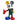 Mickey KOLOR by Jean-Charles de Castelbajac by Leblon Delienne, Multicolor primary colors colorway, 30 cm