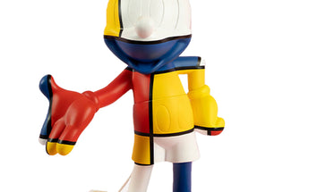 Mickey Welcome Art Collection by Leblon Delienne, Multicolor (Mondrian primary colors) colorway, 30 cm
