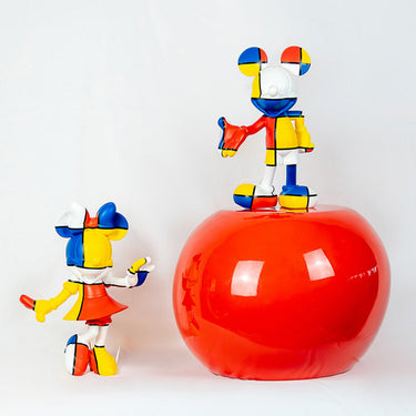 Mickey Welcome Art Collection by Leblon Delienne, Multicolor (Mondrian primary colors) colorway, 30 cm – image 4