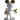 Mickey Welcome 24 in by Leblon Delienne, White & Gold colorway, 60 cm – image 2