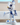 One Minute Mickey by Marcel Wanders by Leblon Delienne, White & Delft Blue, chromed gold nose colorway, 60 cm – image 2
