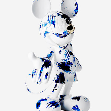One Minute Mickey by Marcel Wanders by Leblon Delienne, White & Delft Blue, chromed gold nose colorway, 60 cm – image 4