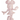 Minnie Welcome 24 in by Leblon Delienne, Pastel Pink colorway, 62 cm