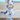 One Minute Minnie by Marcel Wanders by Leblon Delienne, White & Delft Blue, chromed gold nose colorway, 62 cm – image 3