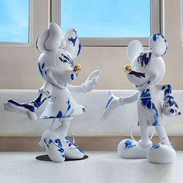 One Minute Minnie by Marcel Wanders by Leblon Delienne, White & Delft Blue, chromed gold nose colorway, 62 cm – image 4
