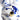 One Minute Minnie by Marcel Wanders by Leblon Delienne, White & Delft Blue, chromed gold nose colorway, 62 cm – image 7