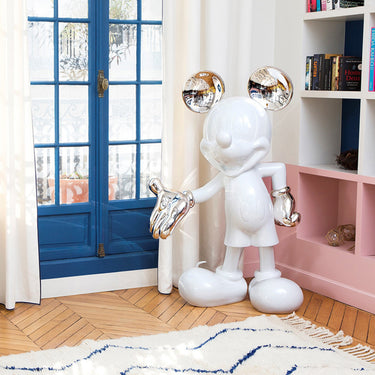 Mickey Welcome Life-Size by Leblon Delienne, White & Silver colorway, 140 cm – image 4