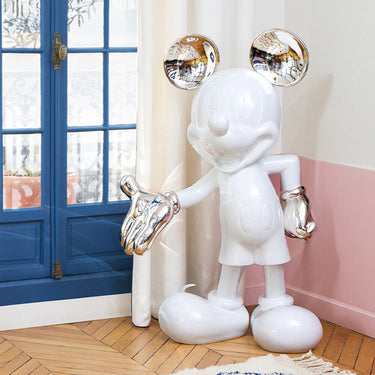 Mickey Welcome Life-Size by Leblon Delienne, White & Silver colorway, 140 cm – image 5