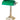 House of Troy Shelburne Collection Polished Brass & Green Glass Lamp
