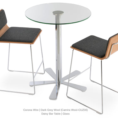 Daisy Glass Top Bar/Counter Table by SohoConcept - New