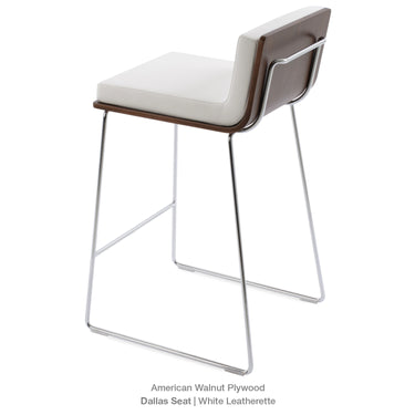Dallas PL Wire Stools Leather by SohoConcept - New