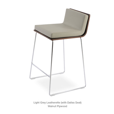 Dallas PL Wire Stools Leather by SohoConcept - New