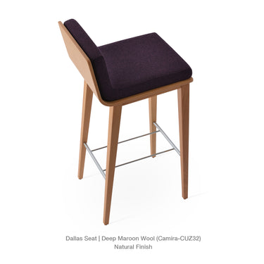 Dallas PL Wood Stools Fabric by SohoConcept - New