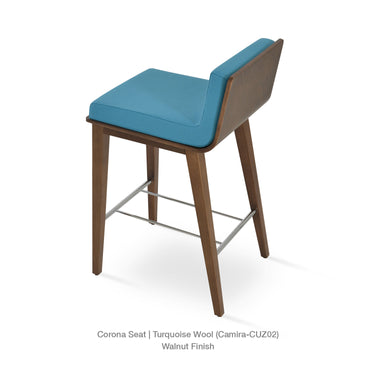 Dallas PL Wood Stools Fabric by SohoConcept - New