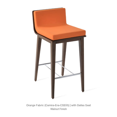 Dallas PL Wood Stools Fabric by SohoConcept - New