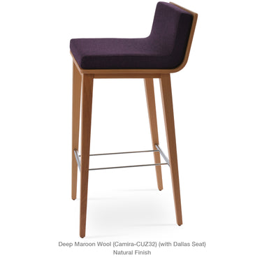 Dallas PL Wood Stools Fabric by SohoConcept - New