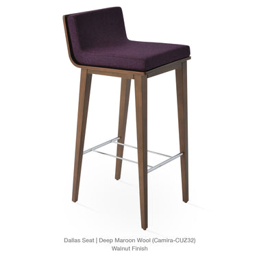 Dallas PL Wood Stools Fabric by SohoConcept - New