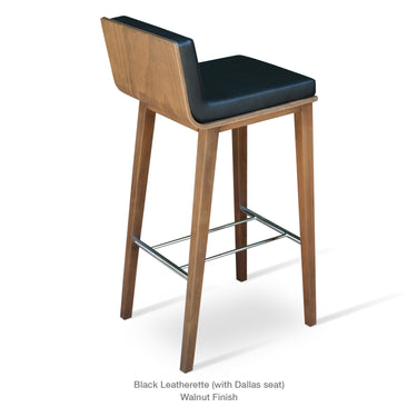 Dallas PL Wood Stools Leather by SohoConcept - New