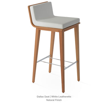 Dallas PL Wood Stools Leather by SohoConcept - New
