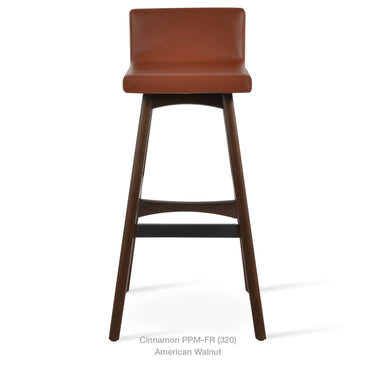 Dallas PR Wood Stools Leather by SohoConcept - New