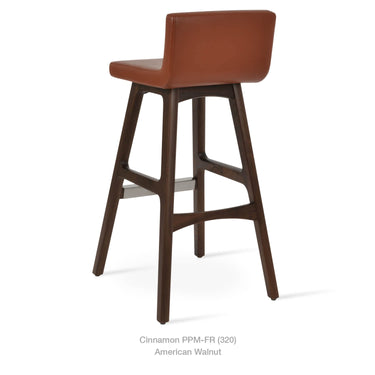 Dallas PR Wood Stools Leather by SohoConcept - New
