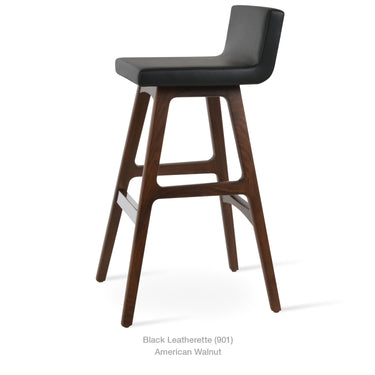 Dallas PR Wood Stools Leather by SohoConcept - New