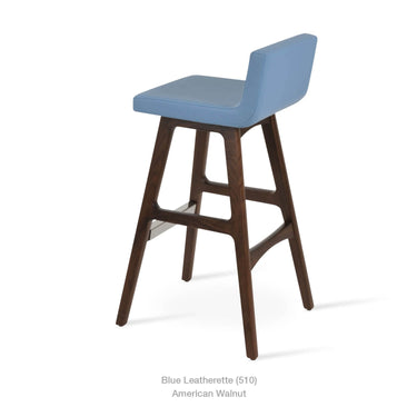 Dallas PR Wood Stools Leather by SohoConcept - New