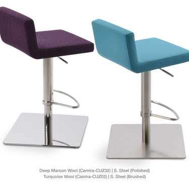 Dallas Piston Half Footrest Stools Fabric by SohoConcept - New
