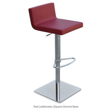 Dallas Piston Half Footrest Stools Leather by SohoConcept - New
