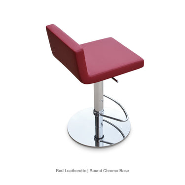 Dallas Piston Half Footrest Stools Leather by SohoConcept - New