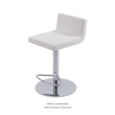 Dallas Piston Half Footrest Stools Leather by SohoConcept - New