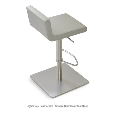 Dallas Piston Half Footrest Stools Leather by SohoConcept - New