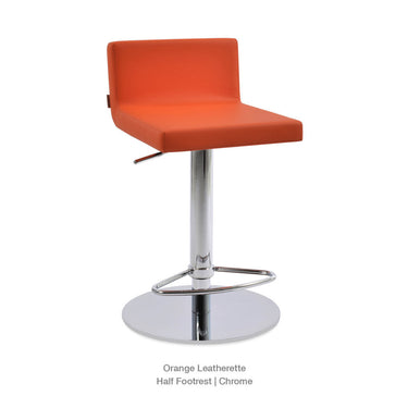 Dallas Piston Half Footrest Stools Leather by SohoConcept - New