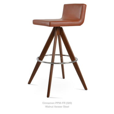 Dallas Pyramid MW Swivel Stools Leather by SohoConcept - New